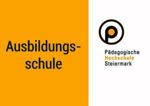 Logo Hintergrund 2/3 gelb 1/3 weiß mit dem Schjriftzug Ausbildungsschule - Pädagogische Hochschule Steiermark